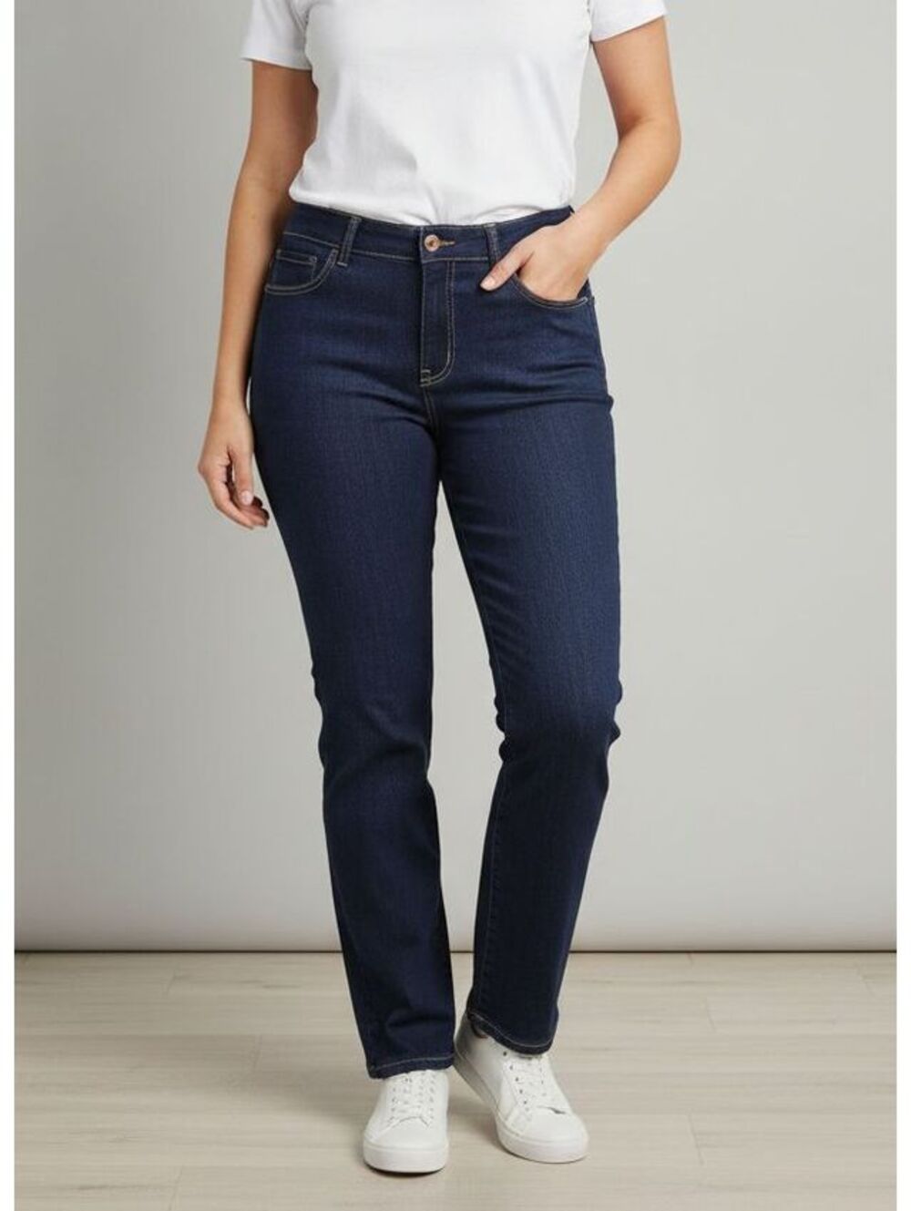 Santana Jeans Dark Blue Denim Pants Women's Size 14 Stretch Casual Jeans